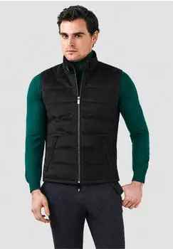Pierre Cardin Steppweste mit Frontrei&szlig;verschluss (86598948) schwarz
