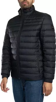 Hugo Boss Verstaubare Slim-Fit Jacke mit unterschiedlichen Absteppungen und wasserabweisendem Finish Style Oden2 50549252 Schwarz