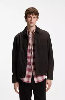Hugo Boss JOMOD Leder-Overjacket (50566587) dunkelbraun