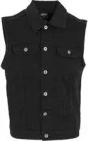 Urban Classics TB514 blackdark, Urban Classics Denim Vest Weste schwarz in S...