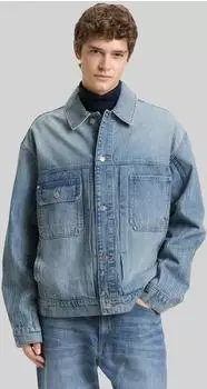 Tom Tailor Relaxed Fit mit Eingriffstaschen Jeansjacke tinted blue denim (Herren) (1050016-10127)
