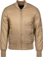 schlichte Urban Classics Herren Jacke Rei&szlig;verschluss Taschen 108 g/m2 Beige - L
