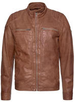 Bruno Banani Lederjacke "Flint" aus Lammnappaleder, taillierter Schnitt, Bikerkragen,