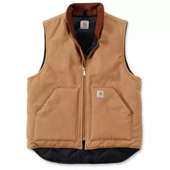 Carhartt Duck Vest Arctic Quilt Lined brown