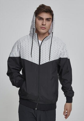 Urban Classics Pattern Arrow Windrunner (TB2106-00050-0042) blk/wht