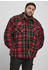Urban Classics Plaid Teddy Lined Shirt Jacket (TB3805-00869-0037) red/black