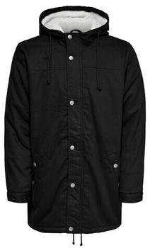 Only & Sons Onsalex Teddy Parka Jacket Exp Re (22011787) black