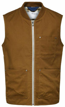 Selected Slhbaker Cotton Vest W (16077747) breen