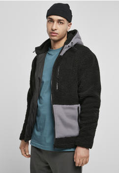 Urban Classics Hooded Sherpa Jacket (TB4486-02940-0037) black/asphalt