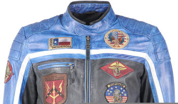 TOP GUN Racing Bikerjacket (TG2019-1044) black/blue/creme
