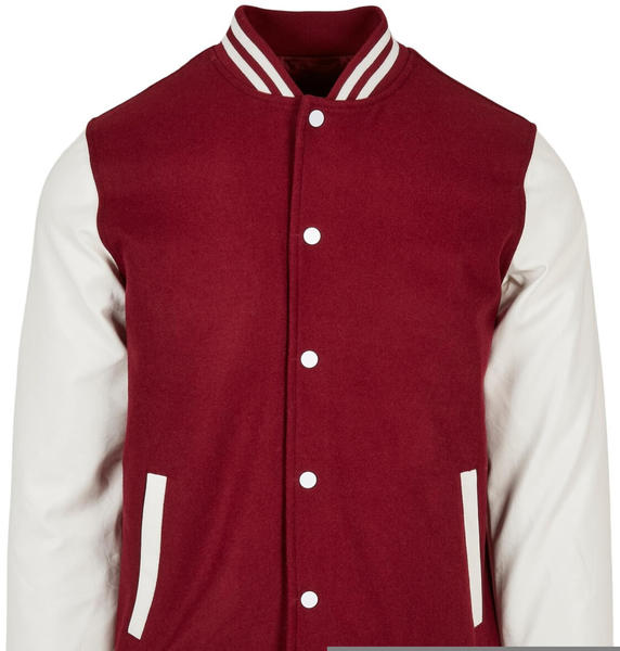 Urban Classics Oldschool College Jacket (TB201-02733-0037) burgundy/white