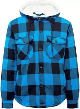 Brandit Lumberjacket Hooded black/blue