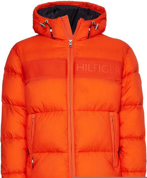 Tommy Hilfiger Tonal Logo Hooded Puffer Jacket (MW0MW27679) acid orange