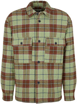 Tom Tailor Denim Gesteppte Hemdjacke mit Karomuster (1033213-30436) cold green brown check