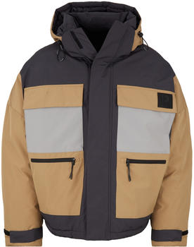 Tom Tailor Denim Oversized Fit Jacke mit Kapuze - REPREVE Our Ocean (1033359-12912) splashed clay beige