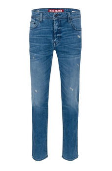 MAC STAN mid blue destroyed 0701-00-1973L H491 WORKOUT DENIMFLEXX
