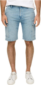 S.Oliver Jeans-Shorts Regular Fit High Rise Straight Leg Cargotaschen (2144355) blue