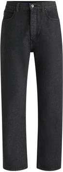 Hugo Baggy-Fit Jeans aus schwarzem Stone-washed-Denim - Style Nate 50529183 Dunkelgrau /