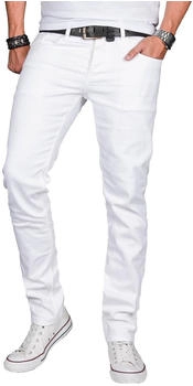 Alessandro Salvarini Jeans Hose Weiss Regular Slim O-040
