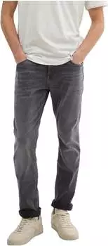 Tom Tailor Denim Straight-Jeans Superflex Aedan overdyed grau