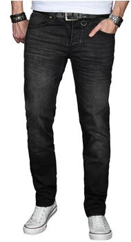 Alessandro Salvarini Jeans Hose Basic Stretch Regular Slim schwarz O027
