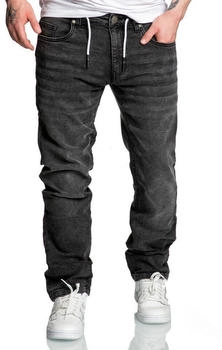 Amaci&Sons Sweathose Stretch Denim 7031 schwarz