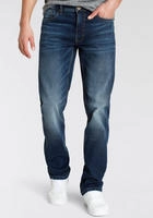 AJC Straight-Jeans gerade geschnitten, Used-Look-Waschung, niedrige Leibh&ouml;he