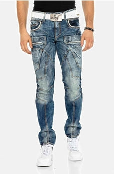 Cipo & Baxx Tapered-fit-Jeans Kontrastnähten und Seitentaschen CD-391