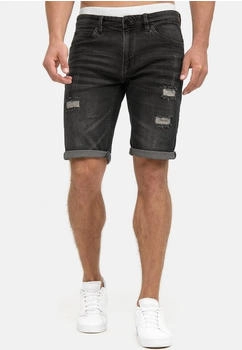 Indicode Jeansshorts Caden Holes schwarz