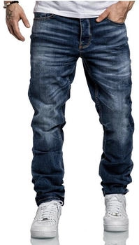 Amaci&Sons Straight-Jeans WICHITA Jeans Regular Slim dunkelblau