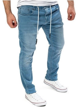 Yazubi Erik Jogginghose Jeans-Optik hellblau
