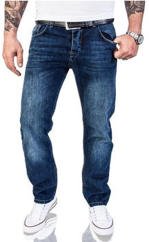 Rock Creek Straight-Jeans stonewashed dunkelblau RC-2140