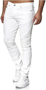 Tazzio Slim-fit-Jeans 16517 Biker-Optik weiß