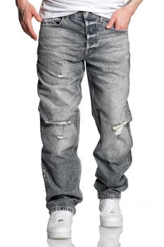 Amaci&Sons Loose-Fit 90s Denim Jeans Hose Straight Baggy 7032 hellblau