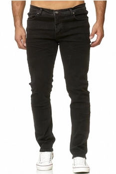 Reslad Slim Fit Basic Style Stretch-Denim Jeans RS-2063 schwarz