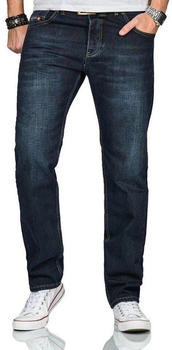 Alessandro Salvarini Straight-Jeans ASBeppo gerades Bein dunkelblau