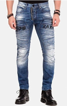 Cipo & Baxx Slim-fit-Jeans dekorativer Reißverschluss CD-491