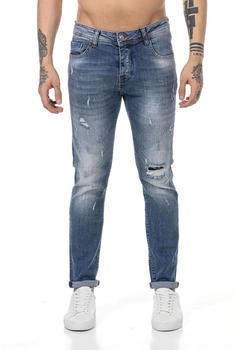 Redbridge Jeans Slim-Fit Röhrenjeans denim destroyed ripped M4272