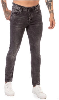 Redbridge Slim-Fit Röhrenjeans helle Waschung grau