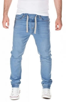 Yazubi Jeans Sweatpants-Look ash blau 30032