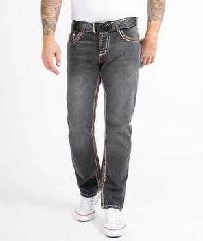 Rock Creek Straight-Jeans Comfort Fit dicke N&auml;hte RC-2168