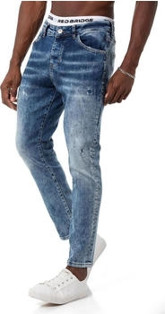 Redbridge Slim-fit-Jeans Antifit Denim blau distressed