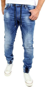 Reslad Jogging Jeans Used Look Slim Fit Jogger RS-2073 blau