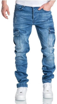 Amaci&Sons Cargo Jeans Regular Slim Denim Hose destroyed 7985
