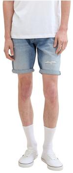 Tom Tailor Denim Denim Regular Fit Destroyed Bermuda Shorts light stone blue
