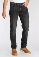 AJC Straight-Jeans gerade geschnitten, Used-Look-Waschung, niedrige Leibh&ouml;he