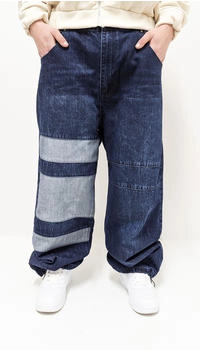 Dada Supreme Patchwork Baggy Jeans dunkelblau