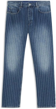 HUGO Baggy-Fit Jeans aus blauem Denim mit Nadelstreifen - Style Nate 50544995 Blau /