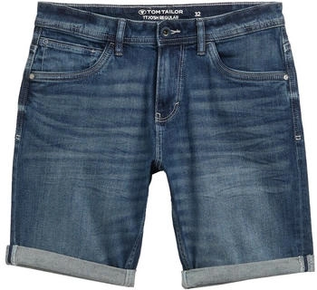 Tom Tailor TTJOSH Regular Slim Jeans Shorts Used Dark Stone Blue Denim (1044973_10120)