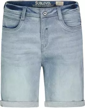 Sublevel Bermuda Jeansshorts umgeschlagenem Saum